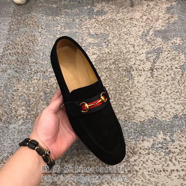 GUCCI男鞋 專櫃最新款 古馳正裝皮鞋 磨砂牛皮 Gucci男士休閒皮鞋  hdnx1296